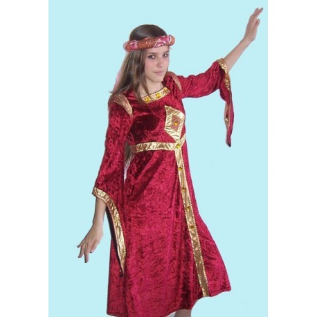 středověké šaty červené