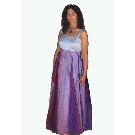 fialové  společenské šaty