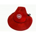 červený kovbojský klobouk