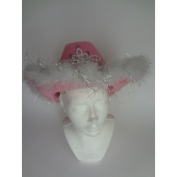 růžový kovbojský klobouk