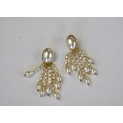 náušnice perlové - různé