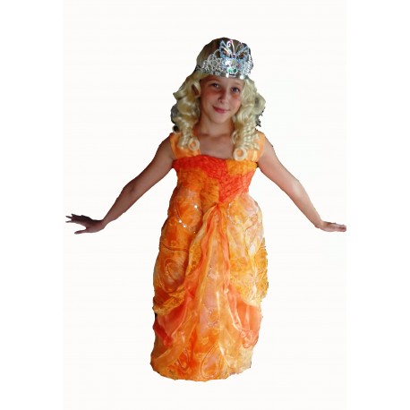 oranžové středověké šaty