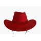 westernový klobouk červený