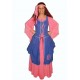 šaty růžovo modré - středověk