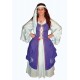 šaty fialovo béžové - středověk