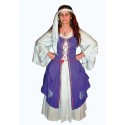 šaty fialovo šedé - středověk