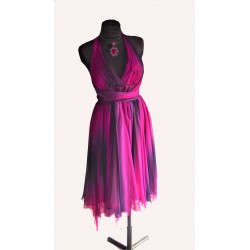 fialové  společenské šaty