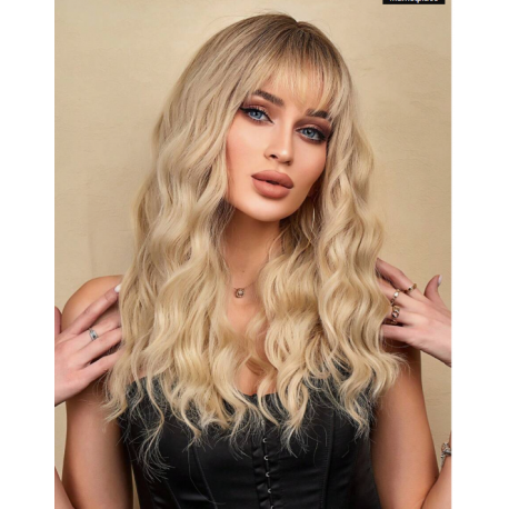 paruka blond dlouhá vlnitá