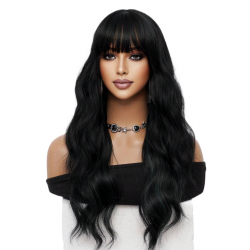 paruka černá dlouhá rovná