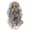 paruka šedá vlnitá delší